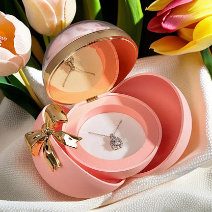 Elegancki pojemnik na biżuterię z różą