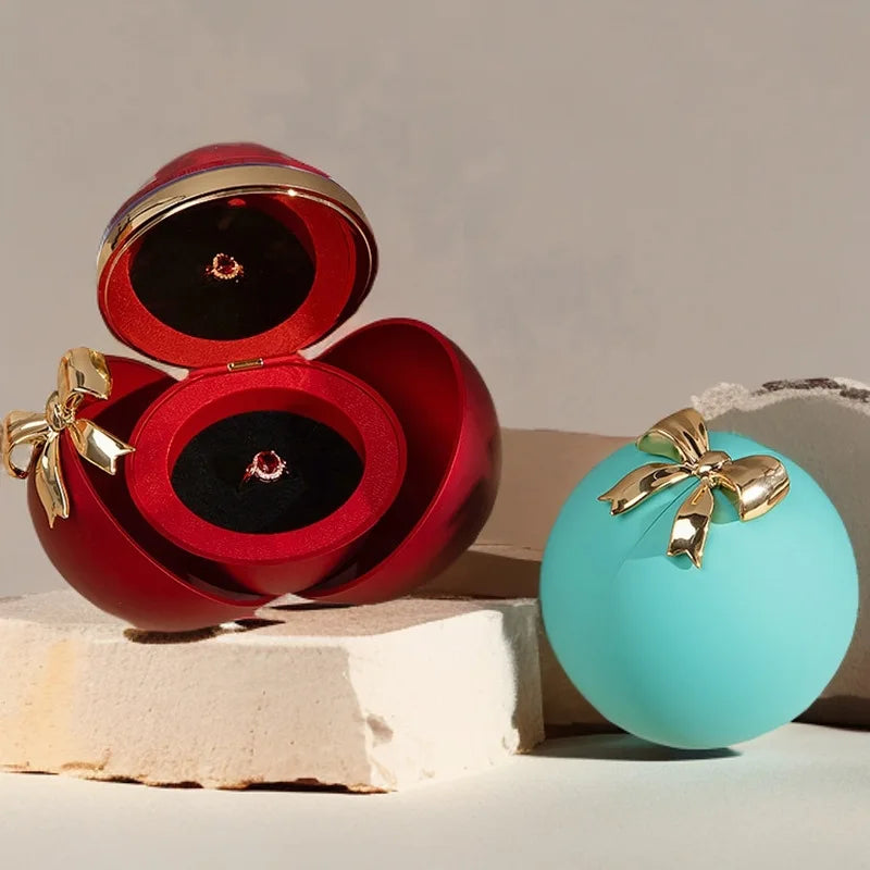 Elegancki pojemnik na biżuterię z różą